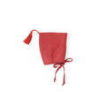 Red Linen Doll Bonnet