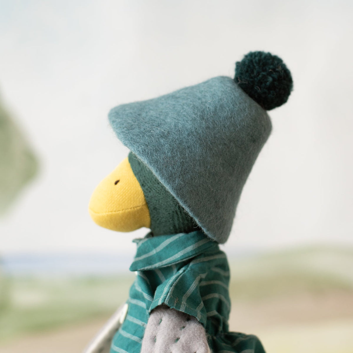 Pompom Felt Doll Hat