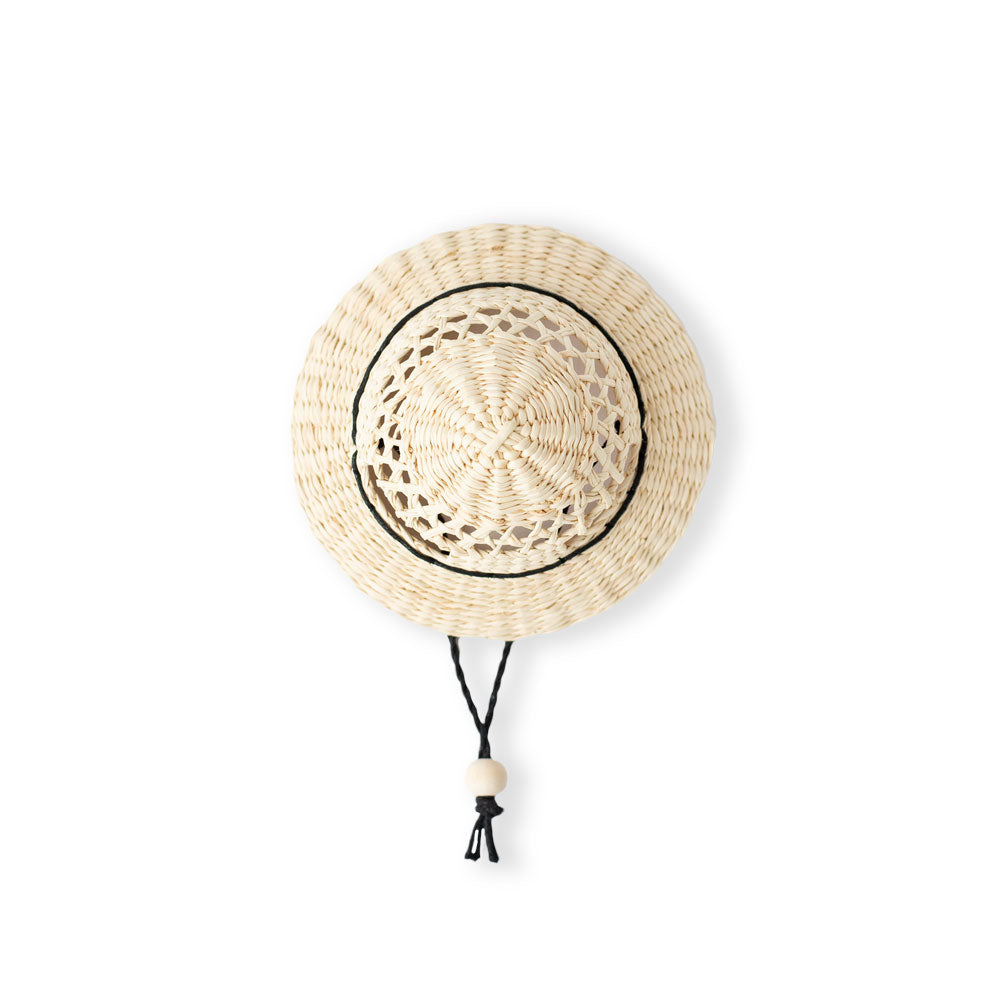 Openwork Straw Doll Hat