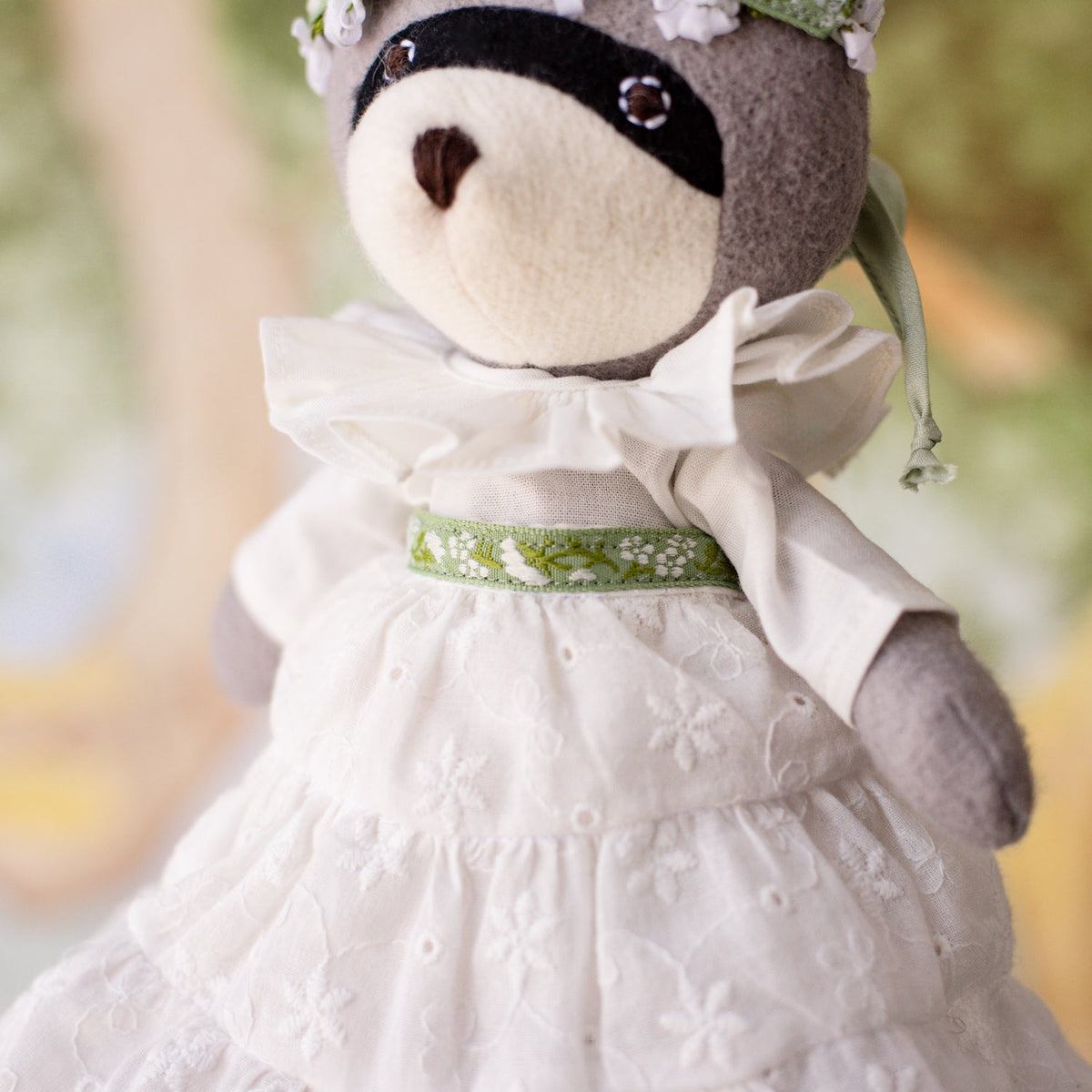 Ruffled Eyelet Doll Skirt